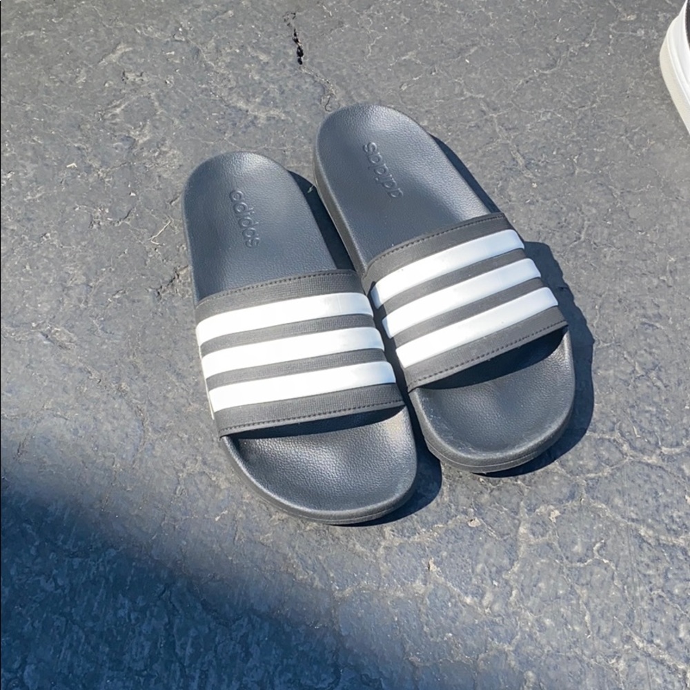 Black Adidas Slides